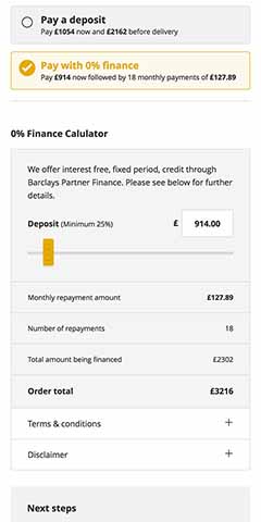 Basket and checkout mobile