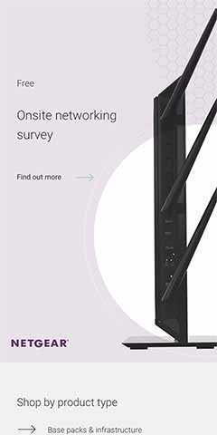 Brand landing page containing custom content blocks on mobile