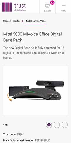 Product details on mobile