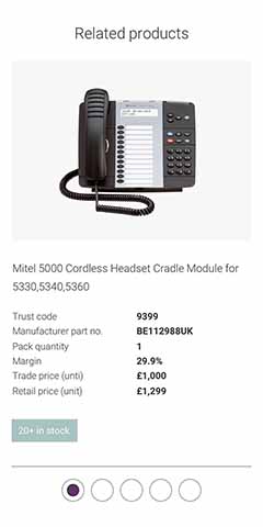 Product details on mobile